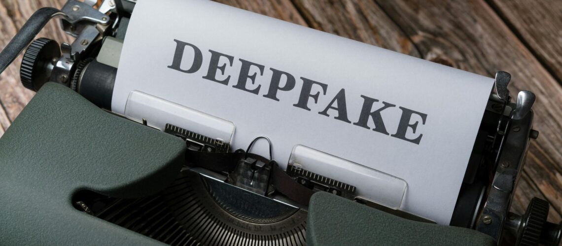 Free A typewriter with the word deepfake on it Stock Photo