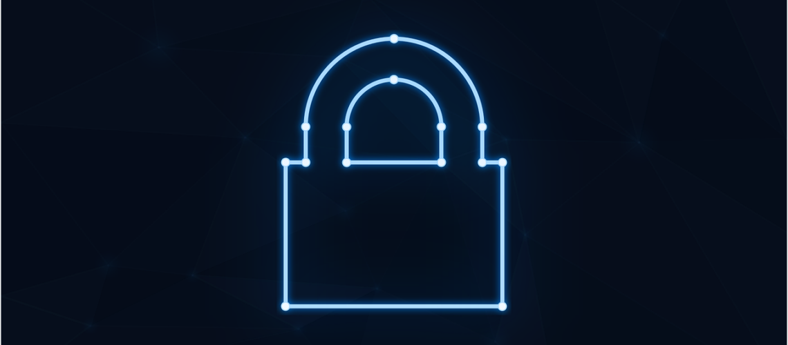 Free padlock neon cybersecurity vector