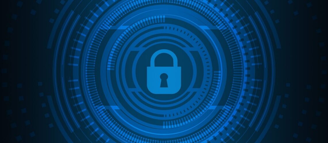 Free cyber security technology network illustration