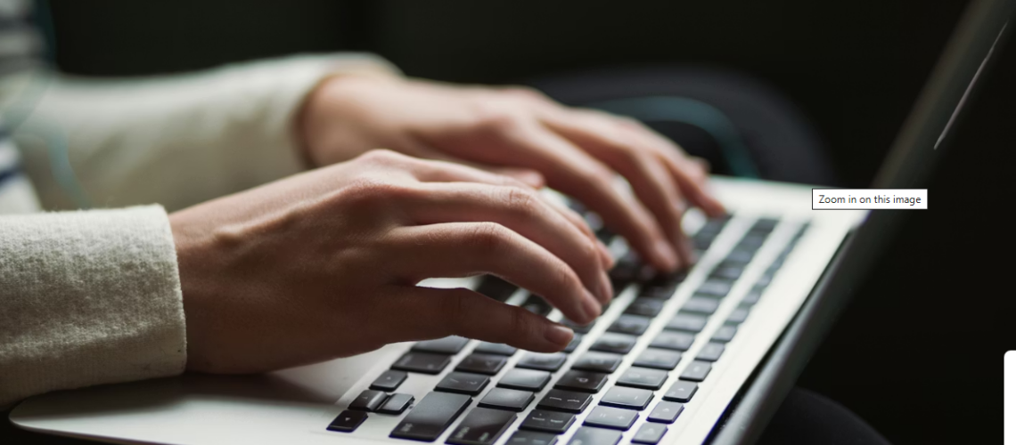 Person using laptop photo